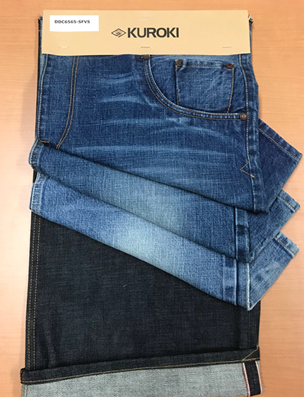 HEAVY OZ SELVAGE DENIM DYED IN GREENCAST INDIGO